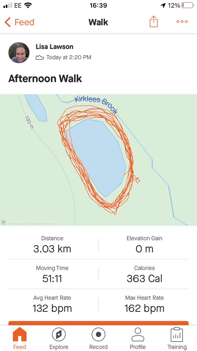 MrsLLawson's tweet photo. @StStephens_Bury  here is our 10 laps in memory of Sir Captain Tom.  We did 10 laps of a local pond on our daily walk. Each of us walked 3000m so our family total was 12000m https://t.co/oKLmnBA4zN