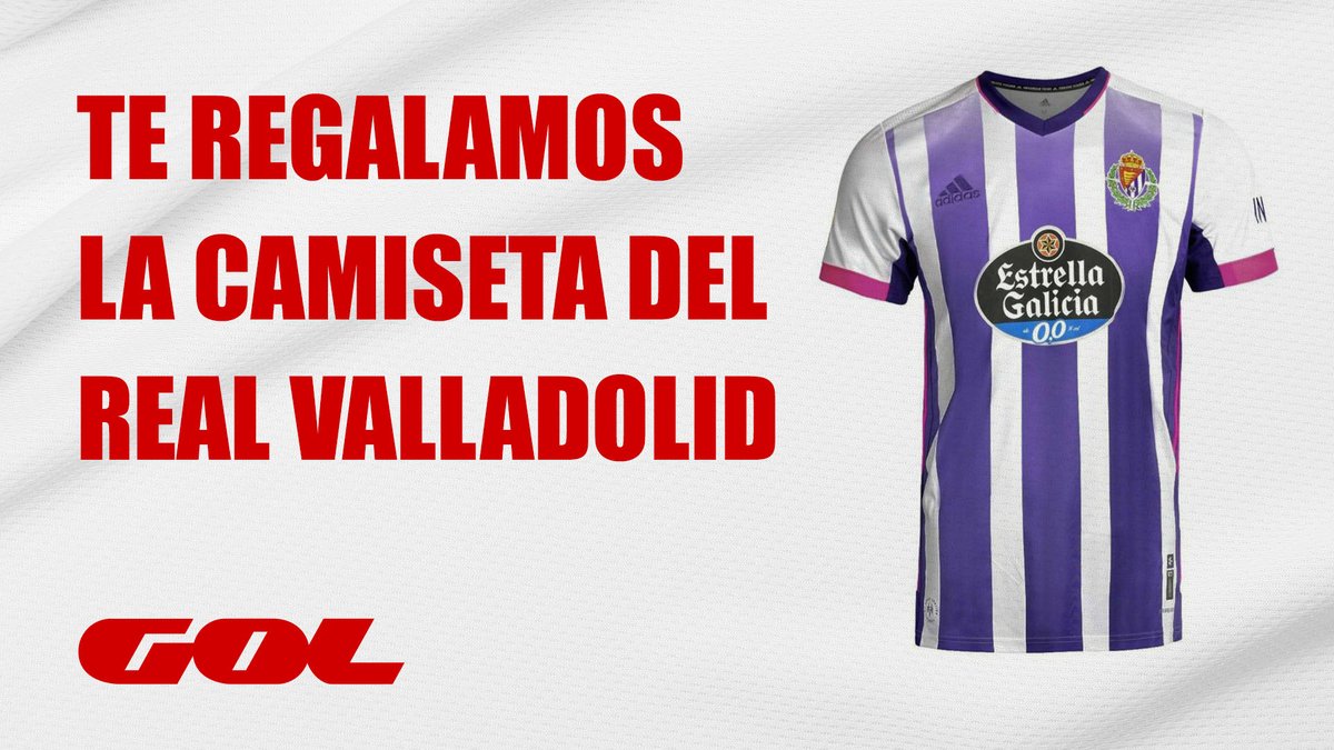 🎁 REGALO 🎁

💜 ¿Quién quiere la camiseta del Real Valladolid?

✍️🏽 Sigue los pasos: 

🔁 Haz RT 
❤️ Sigue a <a href="/Gol/">GOL</a> 
📲 Deja un comentario del partido con #AlavesValladolidEnGol

🥇 Un ganador 

🤩 ¡A las 21h, <a href="/Alaves/">Deportivo Alavés</a> 🆚 <a href="/realvalladolid/">Real Valladolid C.F.</a> en GOL!