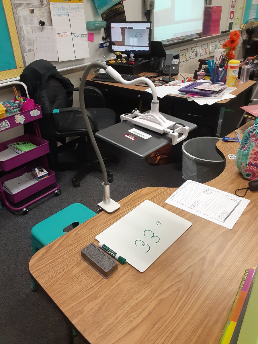 Got my set-up for teaching cursive handwriting to virtual and face-to-face students!  Thanks <a href="/TheChadMcLamb/">Chad McLamb</a> and <a href="/MichelleWButler/">Michelle Butler</a> for getting everything we need to teach!