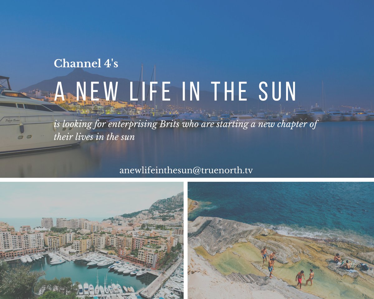 We hope everyone is enjoying Series 6 of A New Life in the Sun 💪😎If our brilliant Brits have got you feeling inspired and you're about to embark on your own adventure in the sun - we want to hear from you! #castingnow #anewlifeinthesun #channel4 #italy #portugal #france #spain