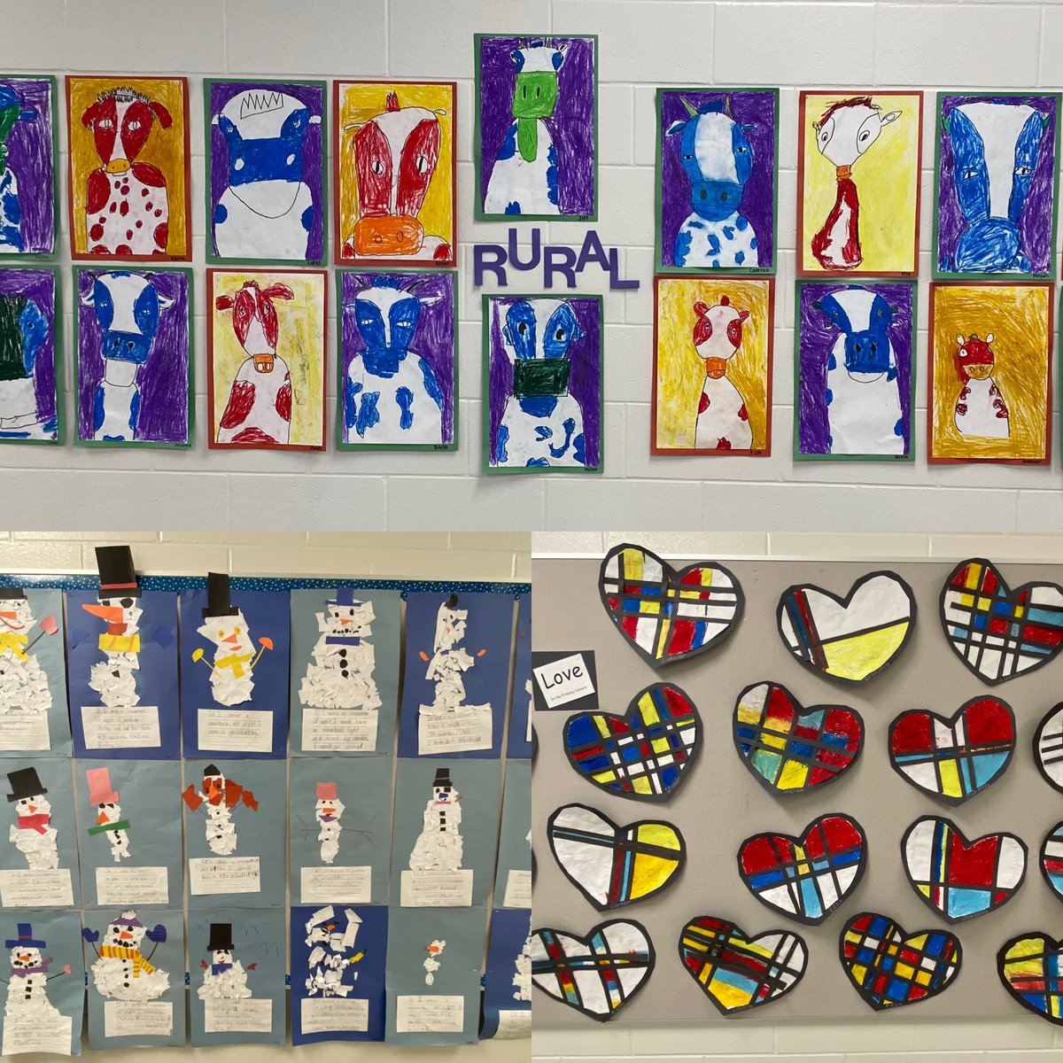 Our grade 1 hallways looking so colorful 😍