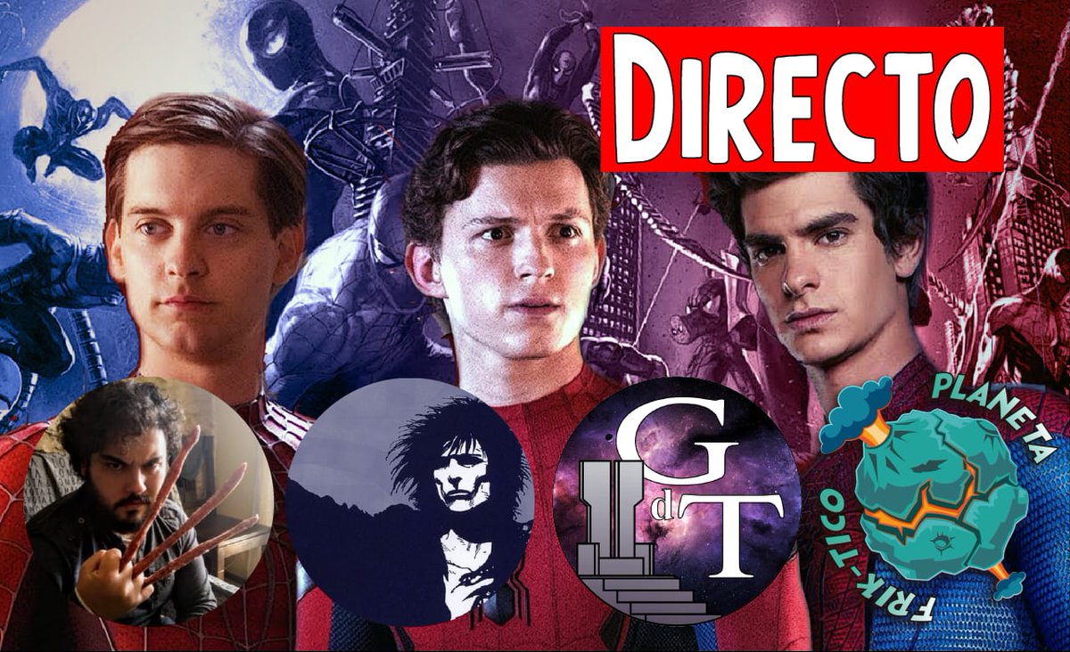 ⚠️ATENCIÓN⚠️

Mañana sábado 6 de febrero a las 19h. (España) ... ¡volvemos a los directos!

Con nuestros amigos <a href="/GuaridaTitan/">La Guarida del Titán</a>, <a href="/inicomics/">Carlos</a> y <a href="/SpideyNext/">JM Del Salto Miró</a> hablaremos de Spiderman, el Spiderman del cine, vamos... el de Maguire/Garfield/Holland.

Os esperamos y os leeremos en el chat