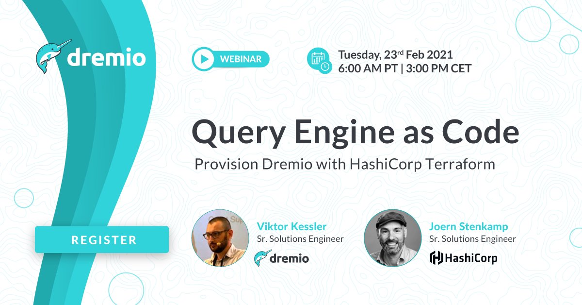 Analytics Umgebungen für #BI &amp; Data Science die schnell skalieren, einfach im Betrieb sind &amp; das bei geringen Kosten?
➡️ Query Engine as Code bit.ly/3jlUHJo
#Terraform #HashiCorp