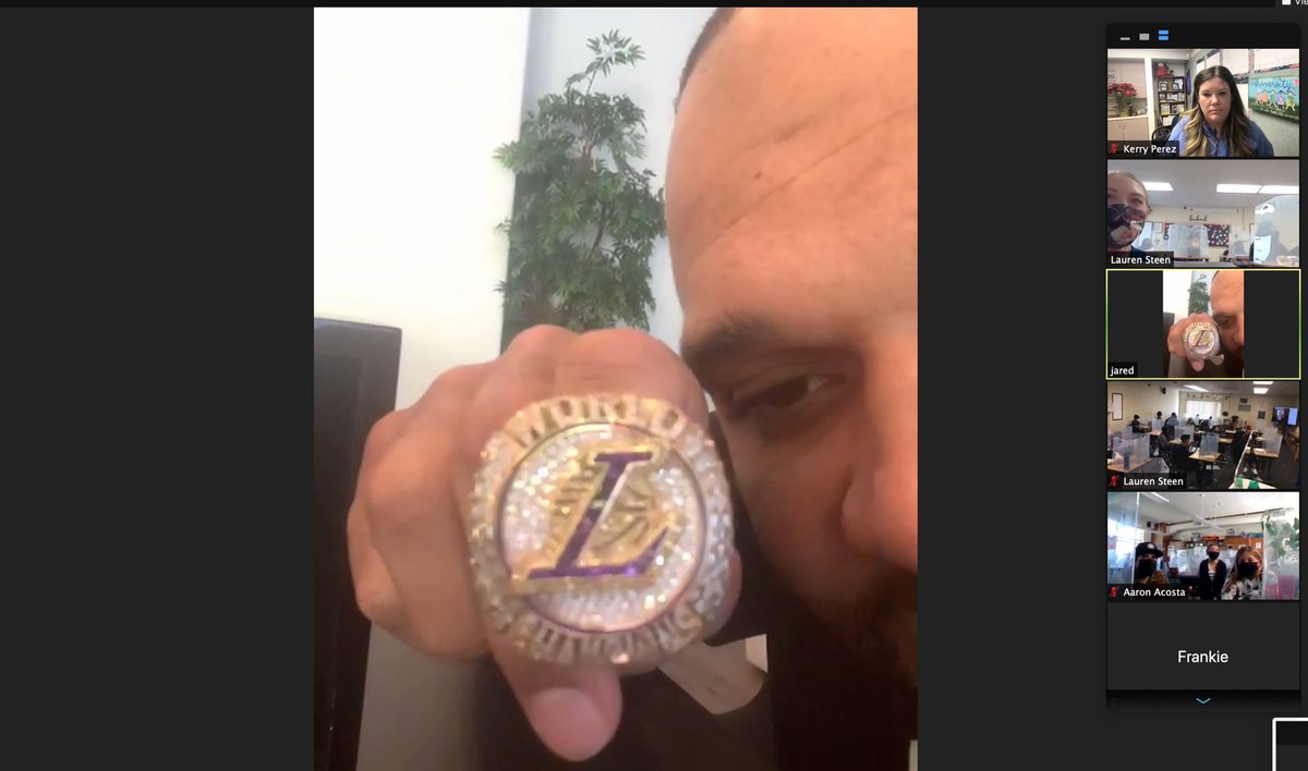 MonteVistaBobca's tweet photo. Special thanks to @JaredDudley619  of the @Lakers for Zooming with us! Powerful conversation about staying motivated, embracing your strengths, overcoming challenges, and connecting with your “bubble” #mvleaders https://t.co/VZXyyssAos