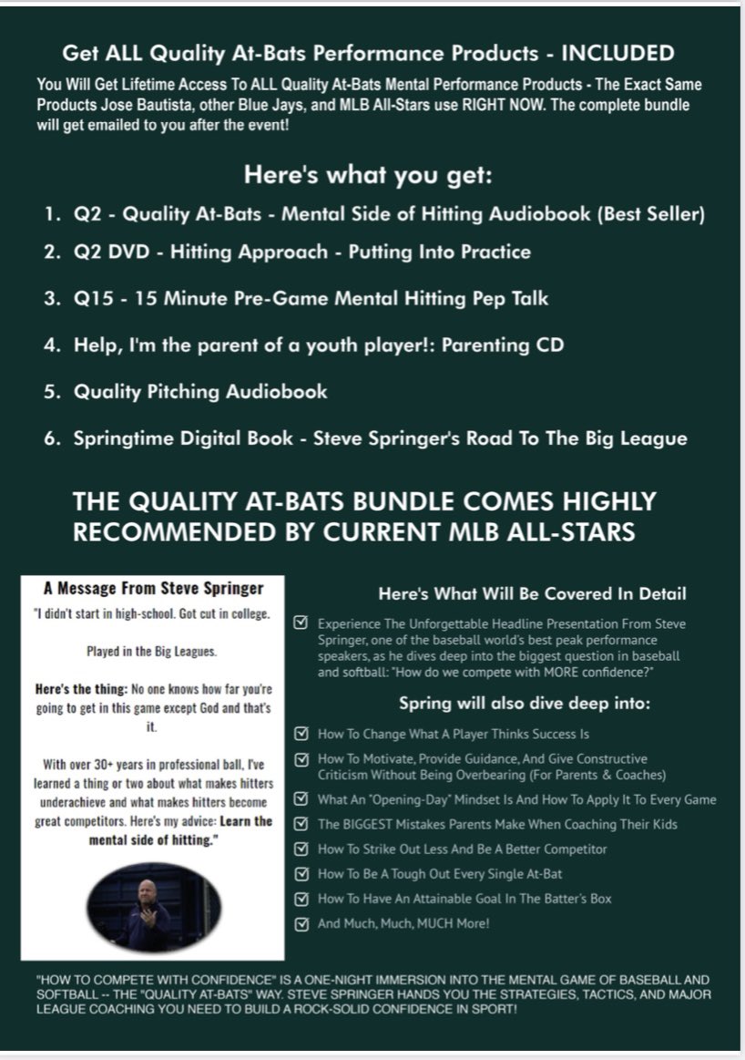 Blair Training Center (@blairtraining) on Twitter photo Pumped to have <a href="/qualityatbats/">Steve Springer</a> with us February 26th! You gotta come check it out. Register at blairtrainingcenter.com by February 19th! 🥎 ⚾️ #CompetewithConfidence Pumped to have <a href="/qualityatbats/">Steve Springer</a> with us February 26th! You gotta come check it out. Register at blairtrainingcenter.com by February 19th! 🥎 ⚾️ #CompetewithConfidence
