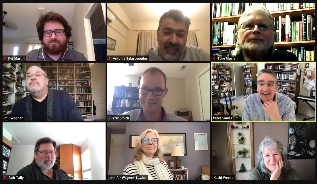 Dr Nora Castle (@nora_castle) on Twitter photo Roundtable on Phillip E. Wegner's Invoking Hope: Theory and Utopia in Dark Times in happening now! Moderated by <a href="/petesands/">Peter Sands</a>, with Antonis Balasopoulos, <a href="/tpmoylan/">Tom Moylan</a> , Eric Smith, Rob Tally, Patricia Ventura, Jennifer Wagner-Lawlor, and Kathi Weeks. <a href="/utopianstudies/">SUS</a> Roundtable on Phillip E. Wegner's Invoking Hope: Theory and Utopia in Dark Times in happening now! Moderated by <a href="/petesands/">Peter Sands</a>, with Antonis Balasopoulos, <a href="/tpmoylan/">Tom Moylan</a> , Eric Smith, Rob Tally, Patricia Ventura, Jennifer Wagner-Lawlor, and Kathi Weeks. <a href="/utopianstudies/">SUS</a>
