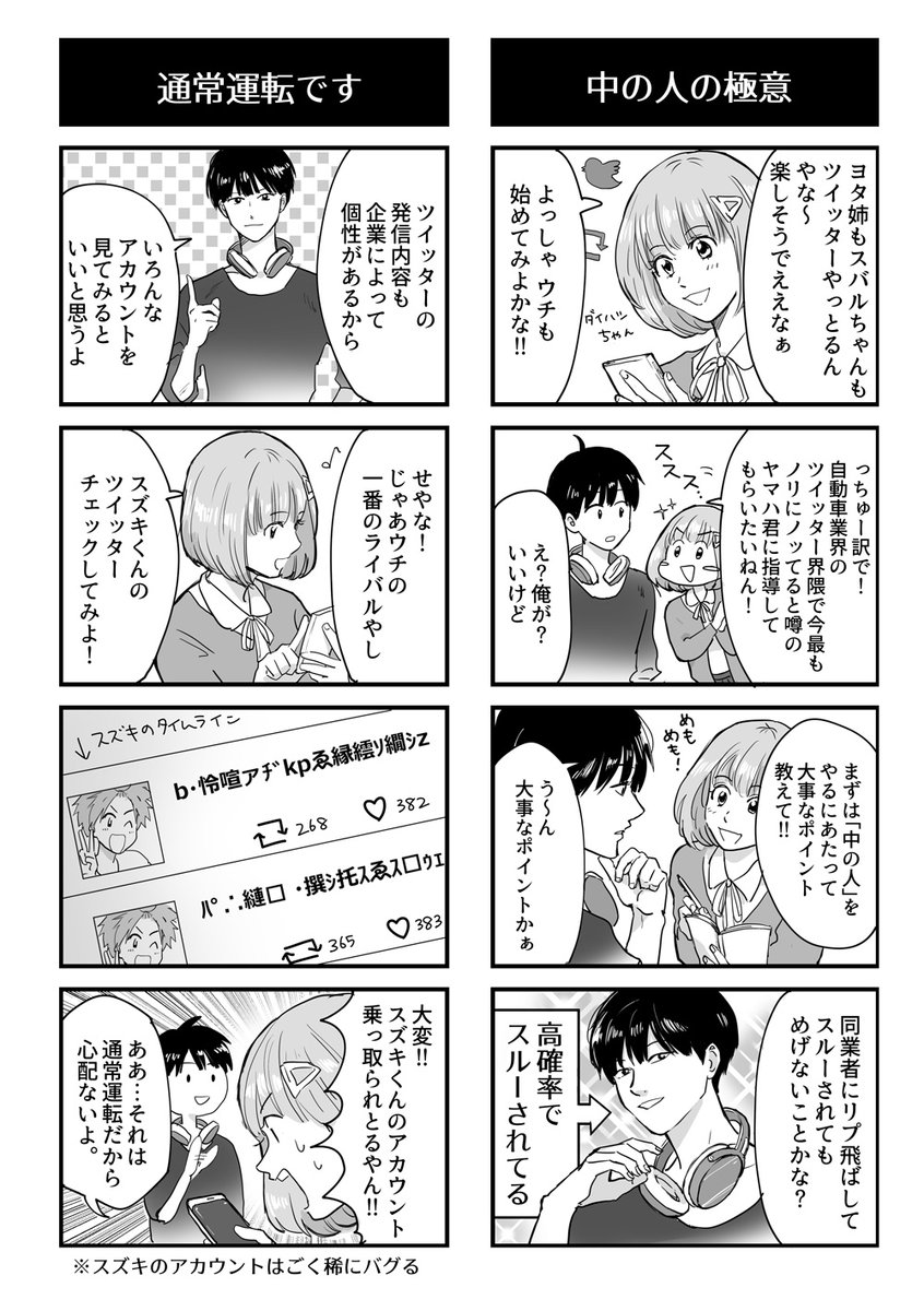 かなり前の同人誌に載せた4コマだけど再掲します!(ダイハツ公式さんのツイート見てて思い出した) #にりんぎ 