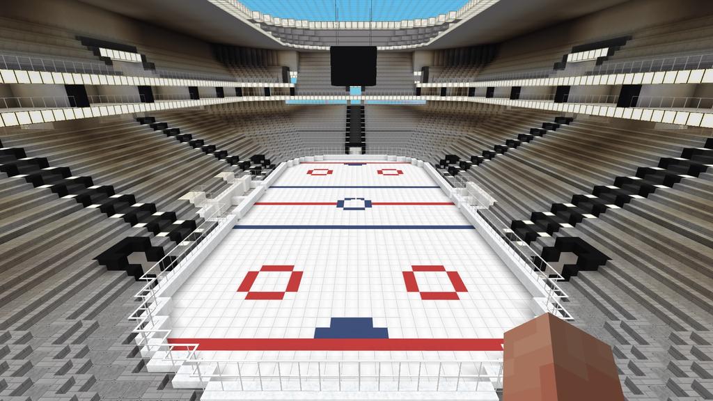 jonah13jaay's tweet photo. Finished up some minor renos around the arena. Also a new entrance on the back and new flooring throughout. View of some of the skyscrapers in the downtown core. #Minecraft #CityBuilds #ArenaConstruction #Follow4Follow https://t.co/y8bBfZ0vbs