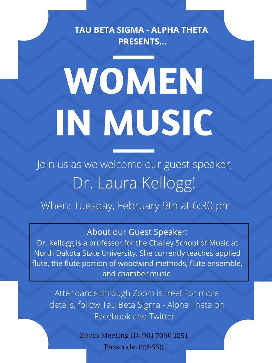 Check out our latest event! Support your local musicians and join us Tuesday, February 9th, at 6:30 pm via Zoom. :)