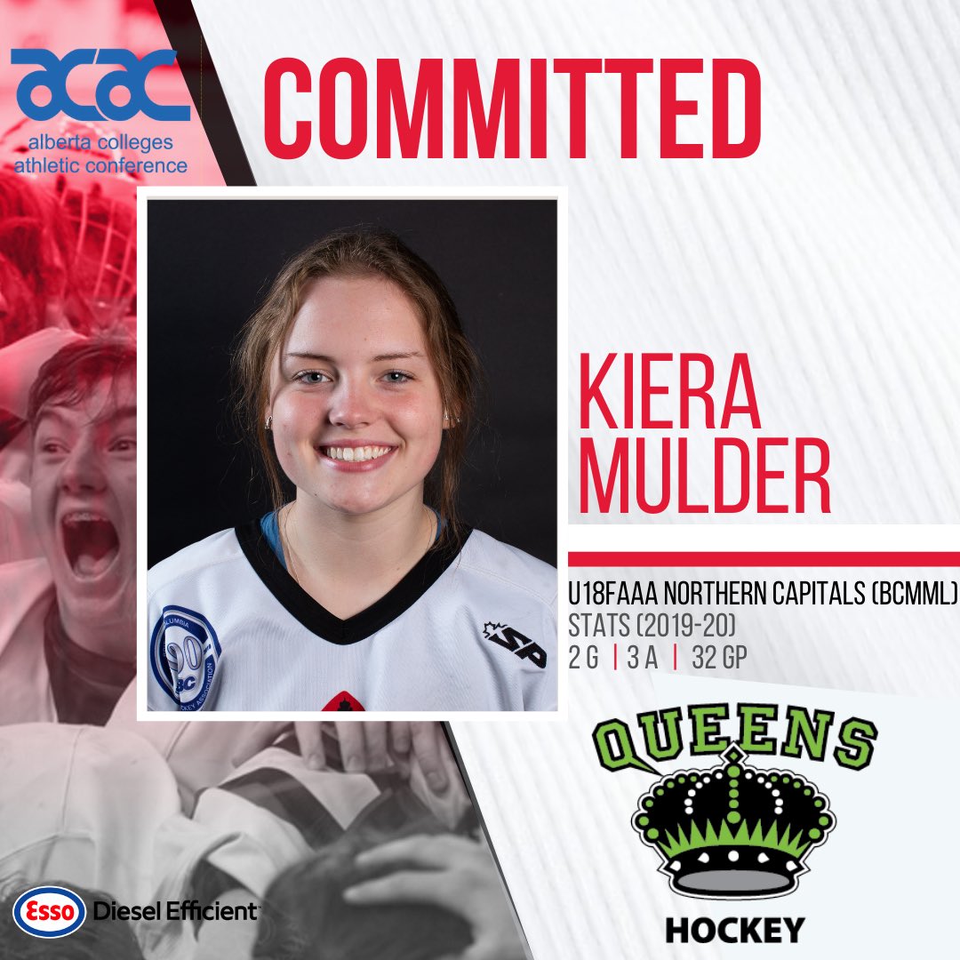 🚨TEAM UPDATE🚨 We are proud to announce that team captain, Kiera Mulder, has signed with the Red Deer College Queens! 🏒👑 

Congrats Kiera and best of luck with this next chapter of your career!