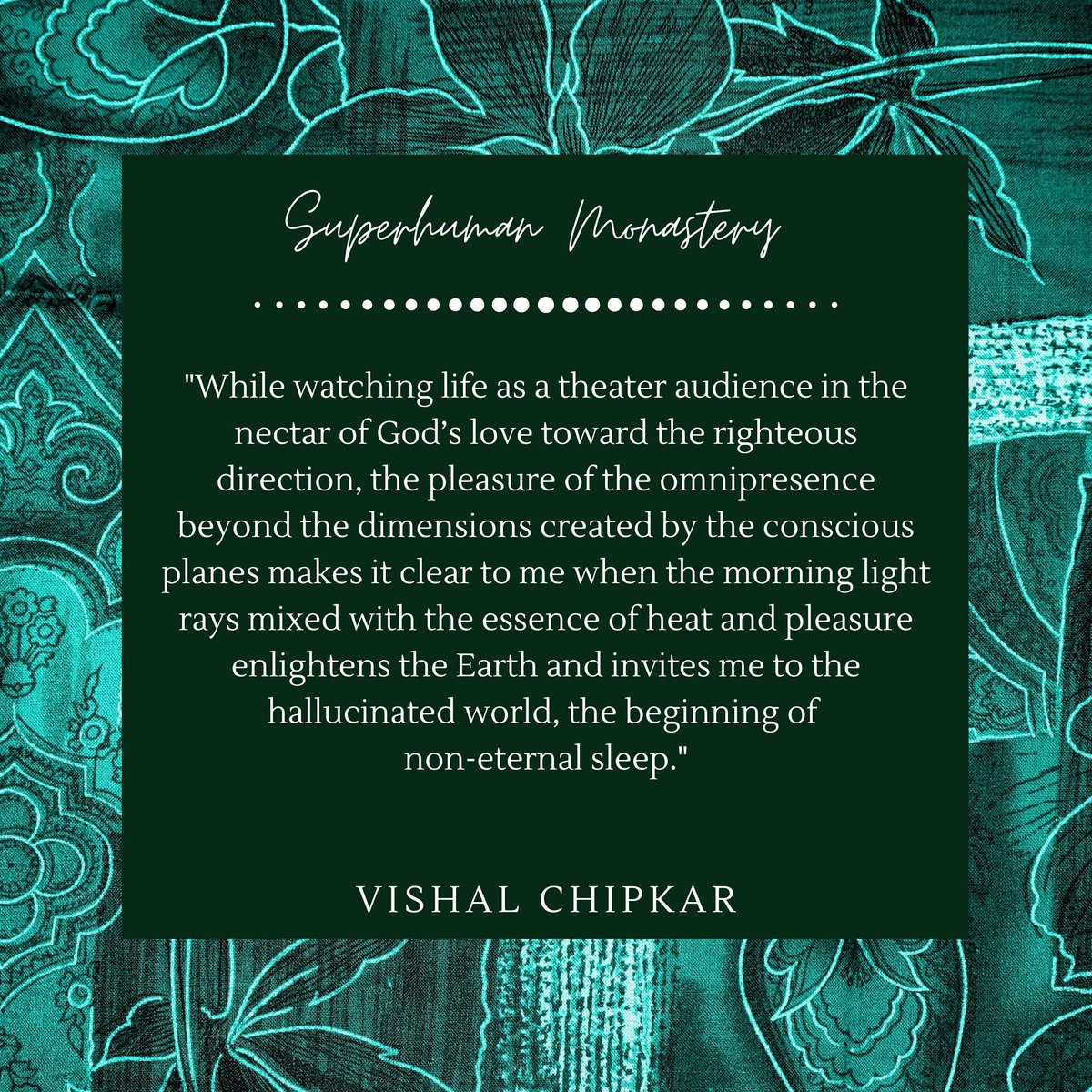 SuperhumanNPO's tweet photo. From the book 'Enter Heaven', from Vishal Chipkar, founder of Superhuman Monastery 
Link in Bio for ebook and paperback

#book #free #poetrycommunity #Reading https://t.co/2VzmNIDe0r