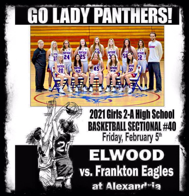 ❕Sectional GAMEDAY❕ 
Tonight we travel to Alexandria to play Frankton in the Sectional 40 Semifinals! Let’s Pack the stands for our PANTHERS! #compete 🏀❤️💙🐾