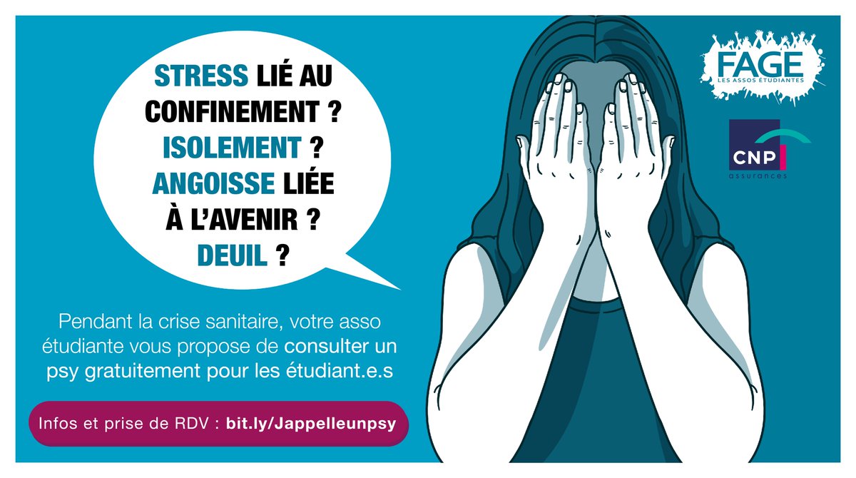 Envie de te confier, d’échanger avec quelqu’un ? Tu n’es pas seul·e 🫂

En cette journée de #prévention du #suicide, et comme tous les autres jours, le dispositif d'accompagnement psy, gratuit et accessible à tou·te·s, est à ta disposition !

+ d'infos ➡️ bit.ly/Jappelleunpsy