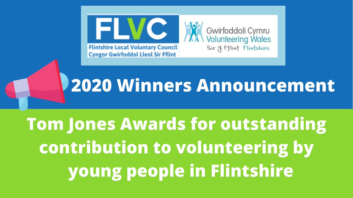 FLVCFlintshire's tweet image. In honour of our former Trustee, our annual Tom Jones Award goes to a young person who's made an outstanding contribution to volunteering in #Flintshire. One big positive we'll take from 2020 is that we found not one, but four worthy winners amongst the nominations.