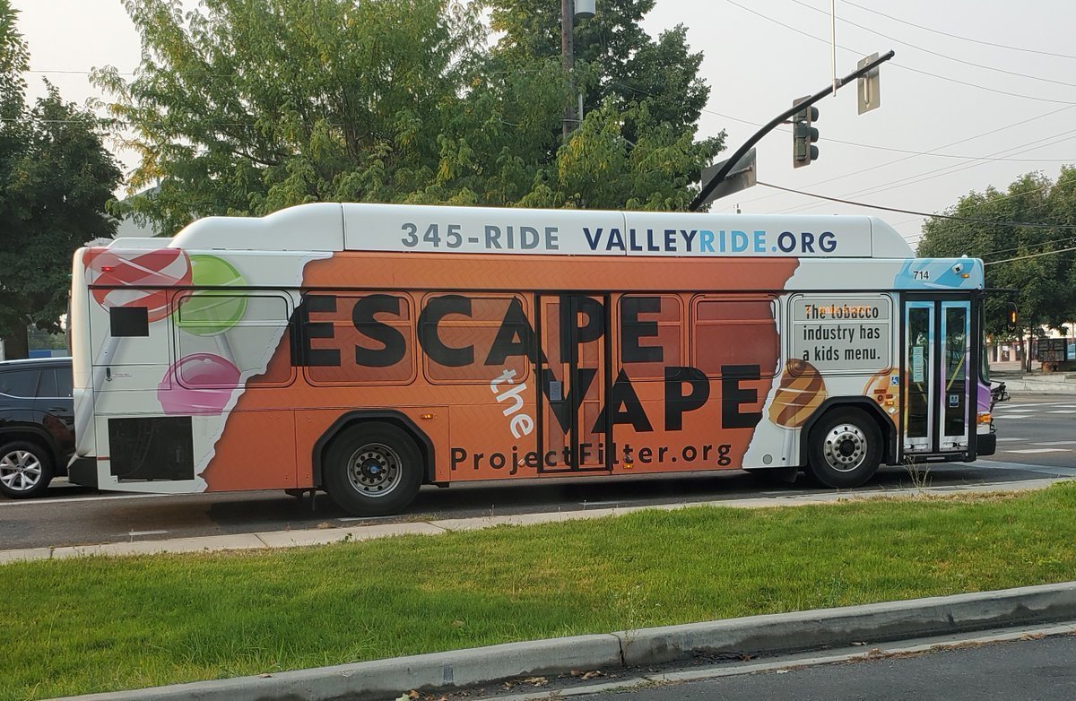 (14) These organizations use images of children, puppets & cartoon characters vaping. They inform teens "all your friends are doing it" and "they come in yummy flavors." Boise Idaho thought  @truthinitiative's bus such a good idea, they now advertise flavors on all city buses.