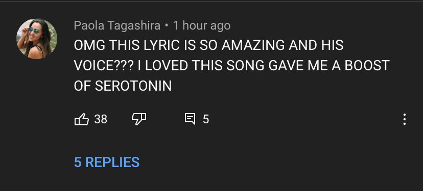 the gp comments under the defenceless lyric video; a thread