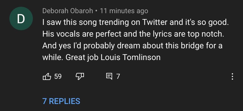 the gp comments under the defenceless lyric video; a thread