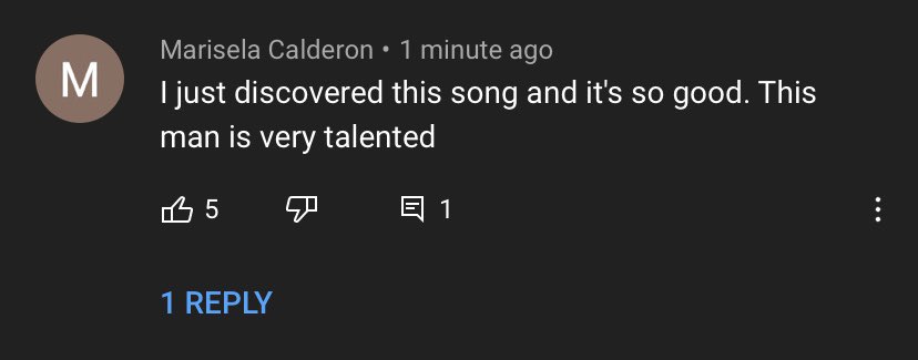 the gp comments under the defenceless lyric video; a thread