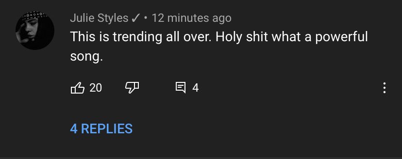 the gp comments under the defenceless lyric video; a thread