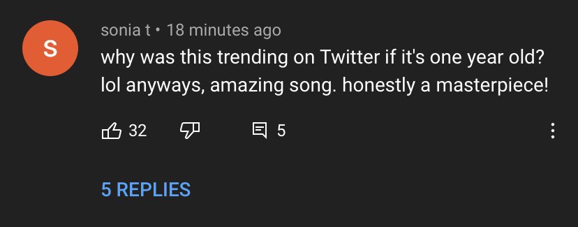 the gp comments under the defenceless lyric video; a thread