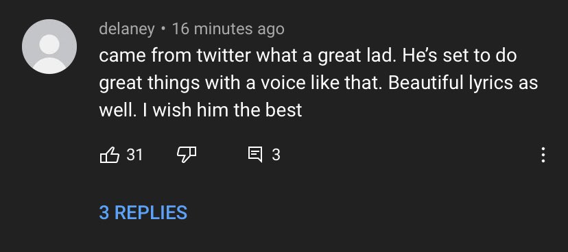 the gp comments under the defenceless lyric video; a thread