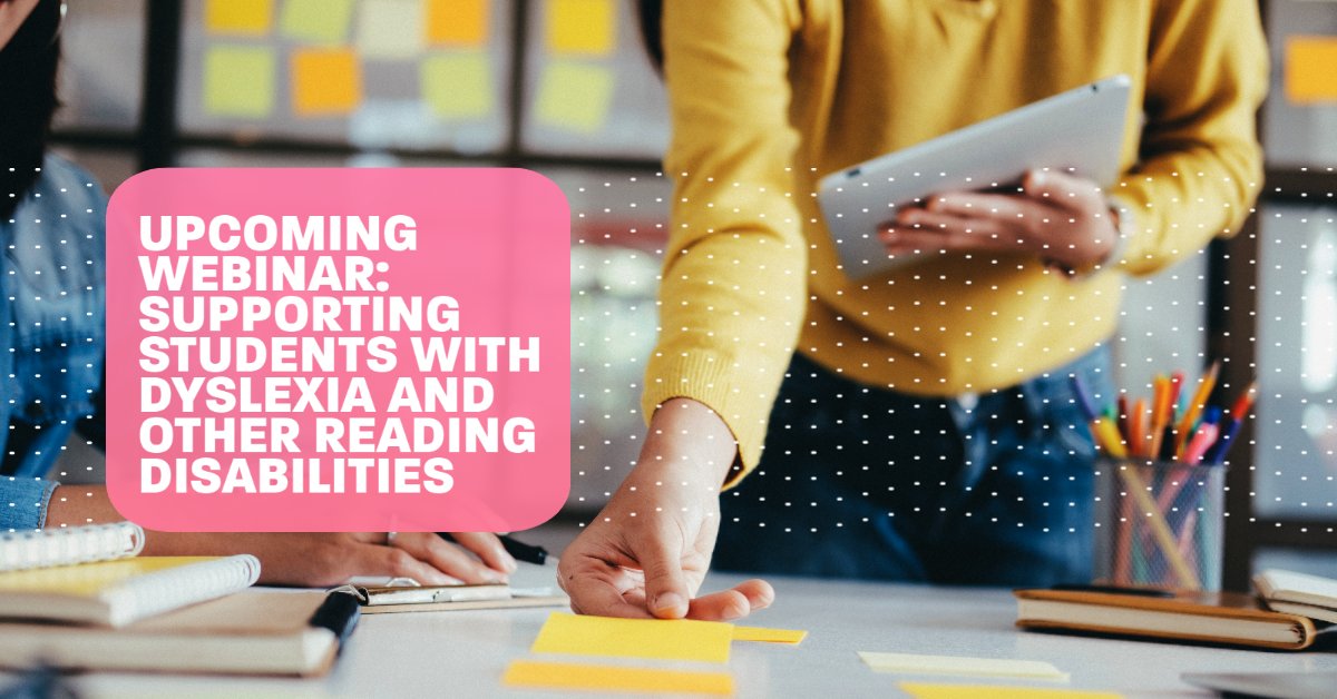 SSoM is hosting a two-part webinar series to build teacher knowledge of dyslexia and other reading disabilities and build skills in intervention, assessment, and classroom-based support for this population of student. More info at: conta.cc/3txSW0E