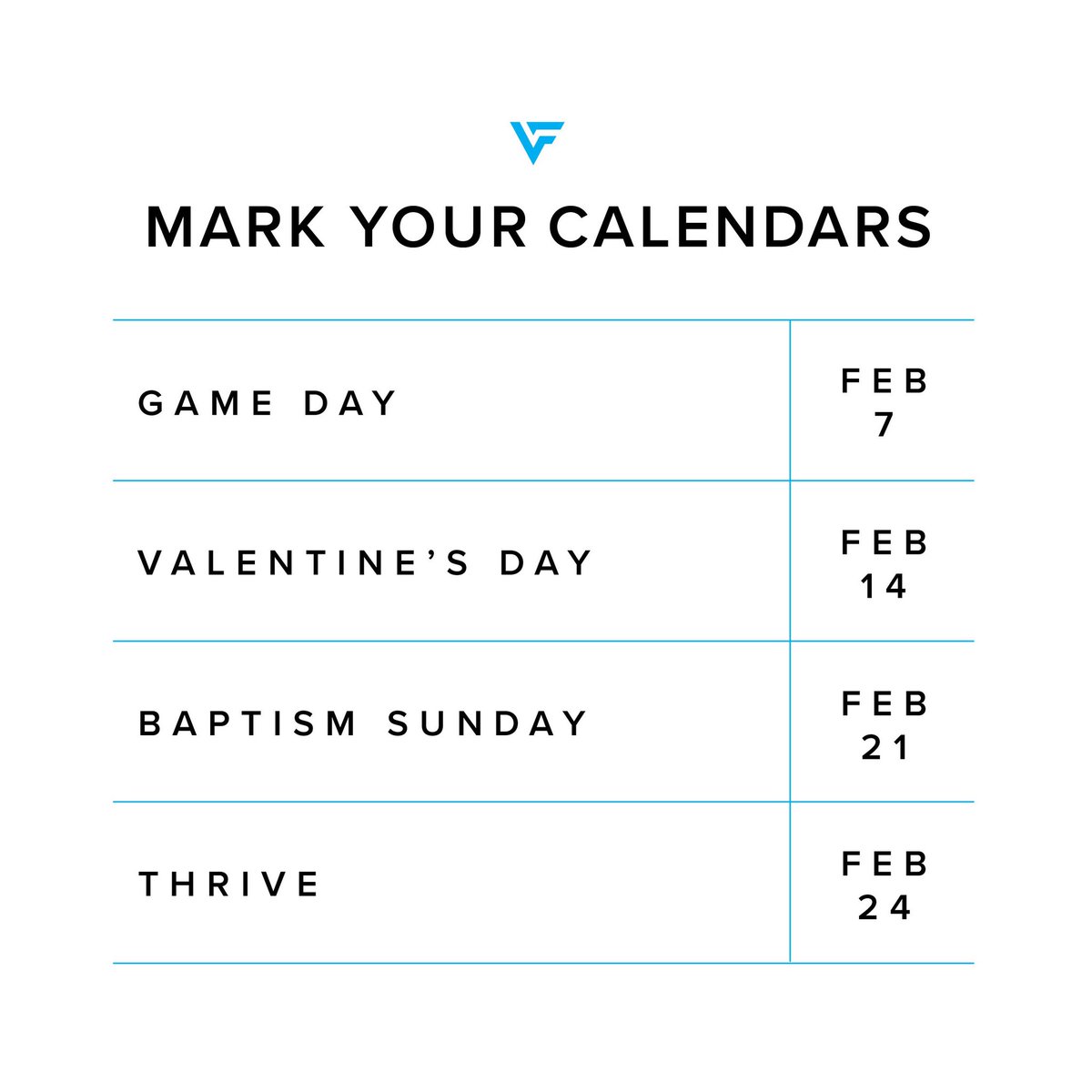 ‼️GOOD STUFF COMIN’ UP‼️

Mark your calendars or download the VFC App to stay in the loop! 📱