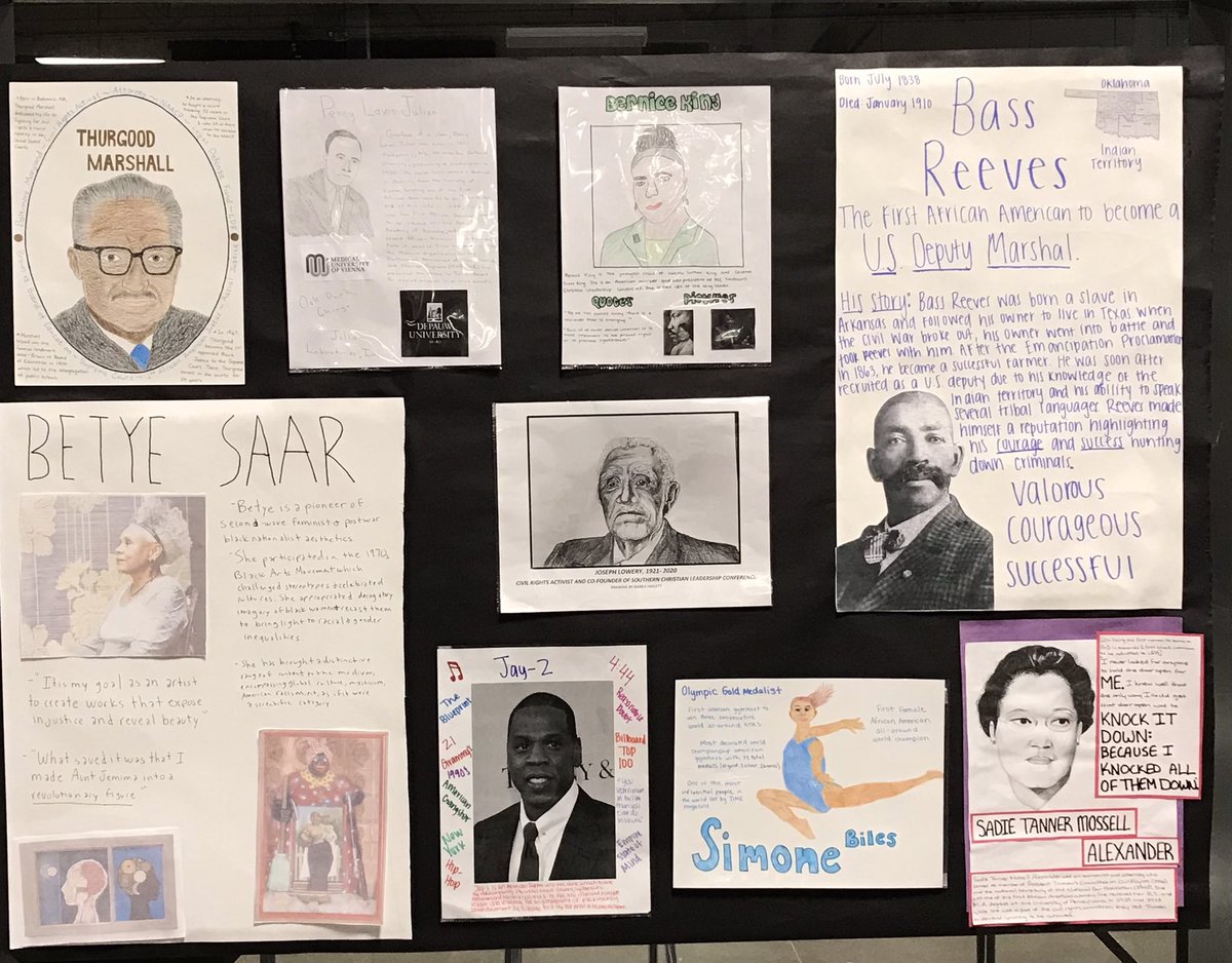 DrJoshLowe's tweet photo. Thank you to our Multicultural Student Union for the wonderful display they created to help celebrate Black History Month at FCHS! @ForsythCHS #CHouse #BlackHistoryMonth2021 #FCSDEI https://t.co/uZ0imklBtt