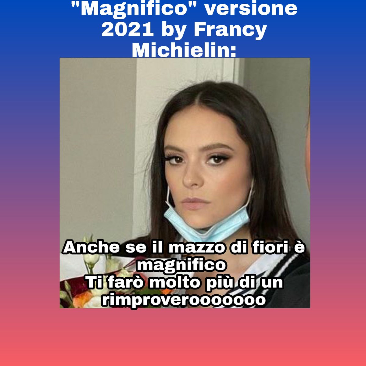 antocheeks96's tweet photo. AHAHAAHAH scusate ma dovevo🤣🤣🤣🤣🤣🤣🤣🤣🤣 @francescacheeks @Fedez #francescamichielin #fedez #magnifico #2021version #Sanremo https://t.co/x7Qe6fTHpc