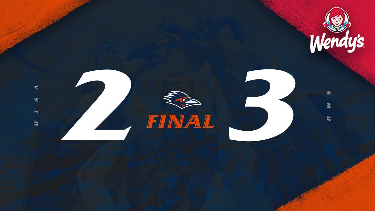 UTSAvolleyball's tweet photo. FINAL presented by @Wendys | Unbeaten SMU was pushed to five sets but the Mustangs outlasted UTSA in Dallas on Saturday. 

#BirdsUp 🤙 https://t.co/9zyDW08SVf