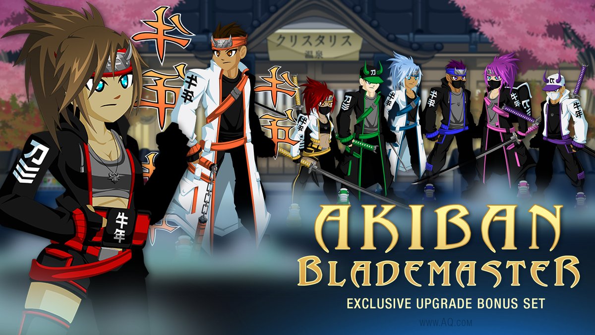 Alina_AE's tweet photo. Akiban BladeMasters can walk even the most dangerous streets without fear. Get the exclusive upgrade bonus set when you buy any AC or Membership package of $10 USD or more + unlock 32 new color-custom items (including a bank cape) and character page badge. https://t.co/7Rjp6sLMXv https://t.co/9yZhtowhvR