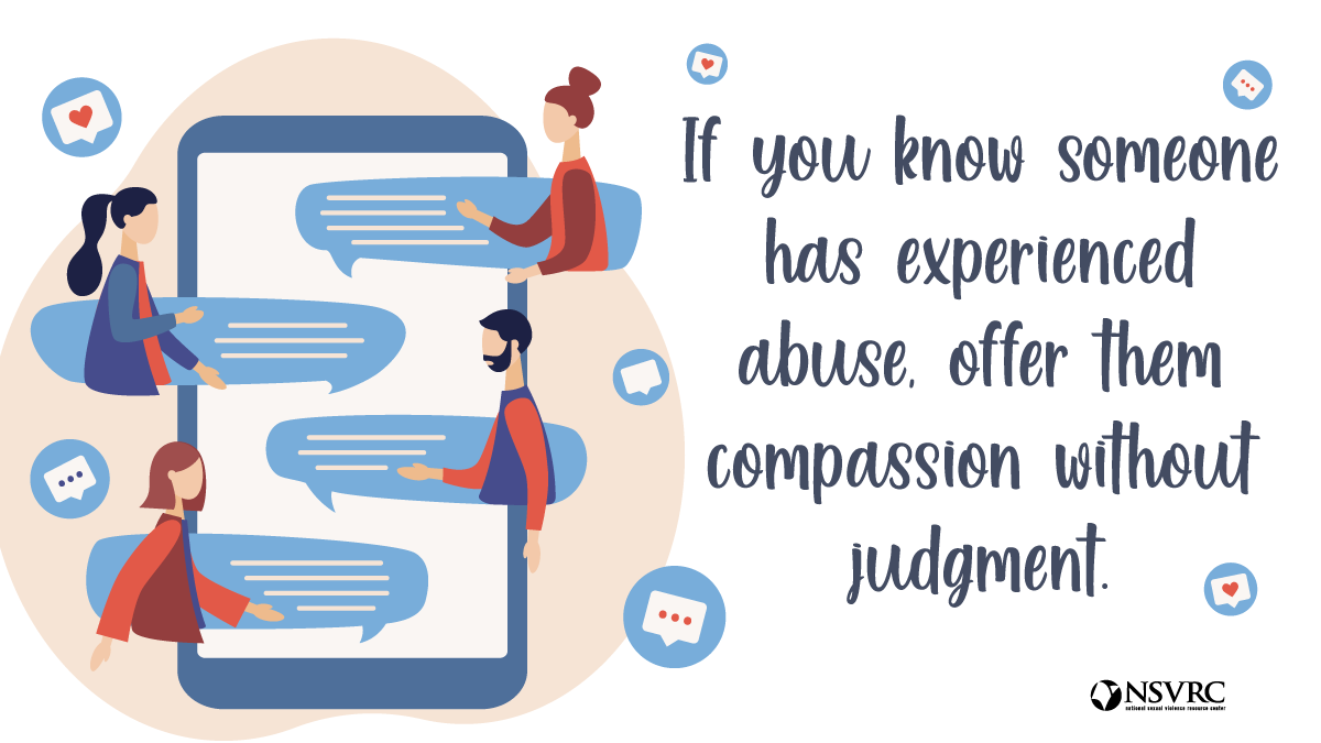 NSVRC's tweet photo. The best thing you can do when a survivor shares their story is to listen to however much or little someone is comfortable sharing with you. https://t.co/u1E1vFxwzb