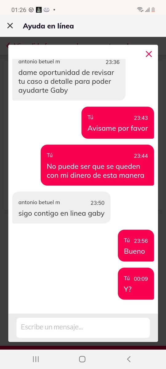 Por última vez me comunico por el chat de <a href="/pedidosya/">PedidosYa</a> y me atiende otrs (personas?) Le digo que era una vergüenza que me robaran así. Y ya no supieron que decir o no quisieron seguir hablando conmigo.