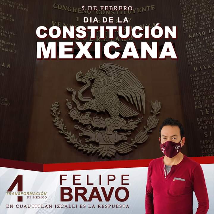 FelipeRespuesta's tweet photo. Este 5 de Febrero es un día importante en la historia de México. Se conmemora el 104 aniversario de la aprobación de la Constitución de México por el Congreso Constituyente de México.  #Izcalli #4T #FelipeBravo #constitucionmexicana https://t.co/3S0YpSVRgt