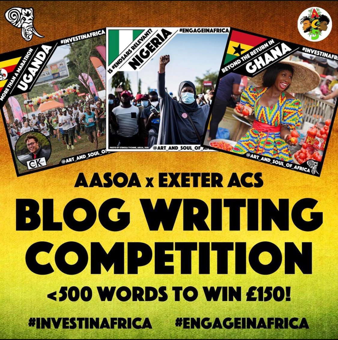 AydaFoundation's tweet photo. Our biggest supporter, AASOA is hosting a fun competition for a prize of up to £150. Write a short blog of less than 500 words on African innovations or social issues to enter. Hurry! Deadline is 02/28/21. #WriteToWin #AYDA #AASOA #Senegal #Africa https://t.co/XbFdyNhapZ