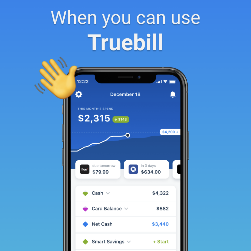 RocketMoneyApp's tweet photo. Truebill cancels subscriptions, lowers your bills, and offers peace of mind 🧘. Download Truebill and start saving!