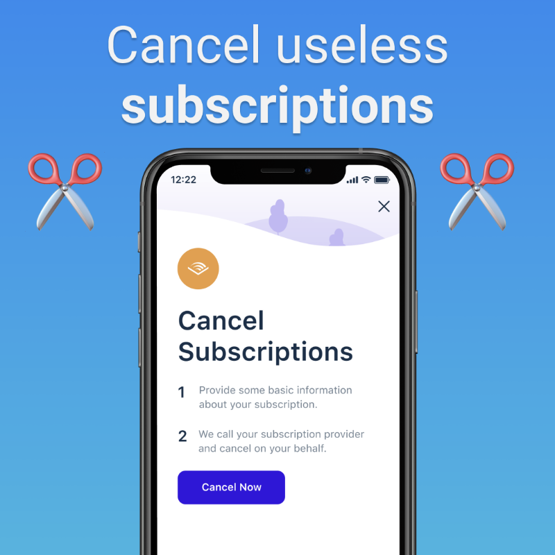 RocketMoneyApp's tweet photo. Truebill cancels subscriptions, lowers your bills, and offers peace of mind 🧘. Download Truebill and start saving!