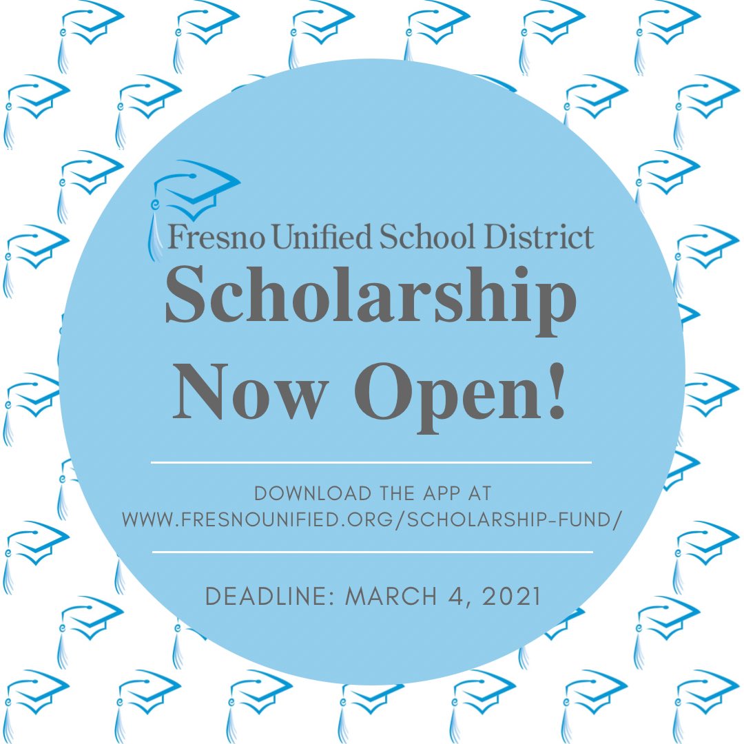 ehs_counselors's tweet photo. The Fresno Unified Scholarship is now open! Seniors with an augmented GPA of 2.5 or higher are eligible to apply! A minimum of $600 per scholarship will be awarded. Deadline is March 4th! Download the app at https://t.co/0hsKkA4RL4 https://t.co/zO9UROYjTu