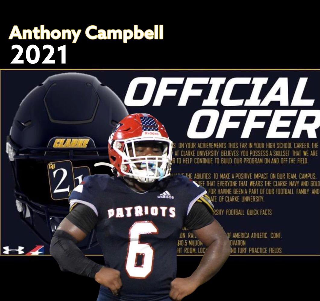 Congrats @poohbearcampbel  on another offer from Clarke! 🏈💯🔥