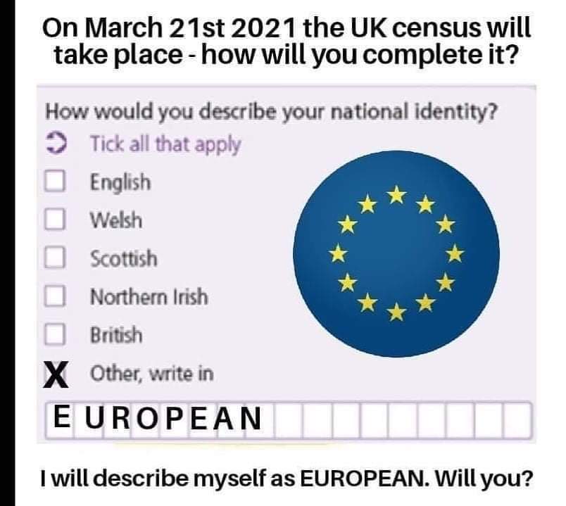 I'm a European and in March I'll be sure to inform the Authorities of this, will you?