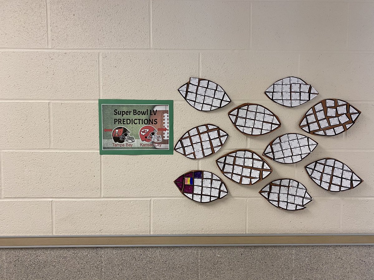 buckeyemom95's tweet photo. My students did a multiplication facts puzzle activity, then used them to make their Super Bowl predictions. Go Chiefs! #alliancecityschools #repthatA #SuperBowl https://t.co/pPCRXu3azO