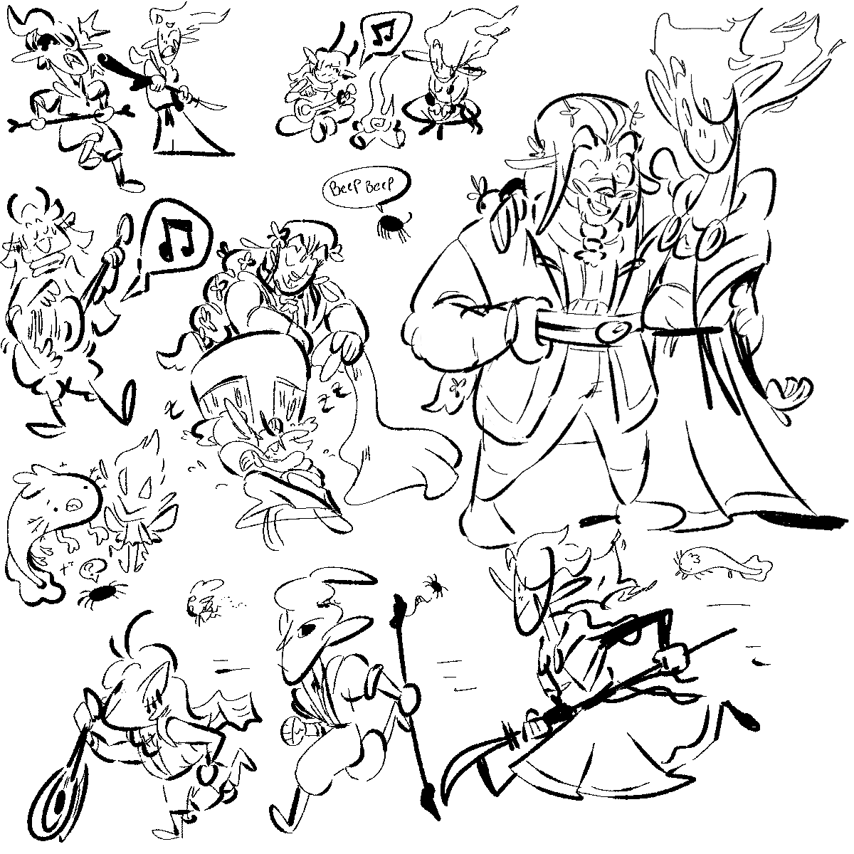 MarcheTowersArt's tweet photo. D&D Sketches from my last couple sessions!
๐ท๐ธ๐
#dnd #dndsketch #sessionsketches #echoknight #chronurgy #sorcerer #bard #warlock #fighter #dnd5e #5e https://t.co/aYf6nQF2IB