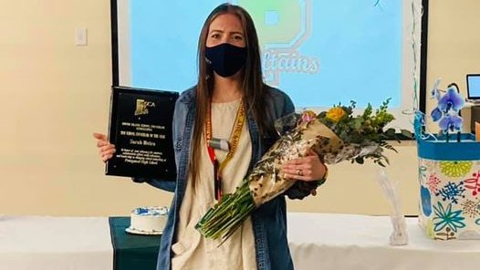 Congratulations to our 2020 RI School Counselor of the Year, Sarah Metro from Ponaganset High School! 
Sarah, your counseling colleagues are so proud of the work you do each day to support ALL students. You make such a difference! #CounselorsCareRI #NSCW21 <a href="/ASCAtweets/">ASCA</a> <a href="/RIDeptEd/">Rhode Island Department of Education (RIDE)</a>