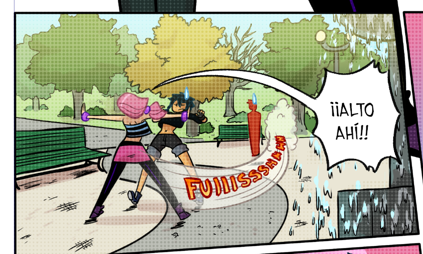 ZeomyTales's tweet photo. #comictip La función de las onomatopeyas es sonorizar al comic graficamente, esto para que apoye a la acción. Si dibujamos la acción por qué tu ono tendría que describir la acción?? No sería una onomatopeya en tal caso.
Estamos dibujando, la acción ya se vio, no reiteres. https://t.co/PZ5xZn04vj