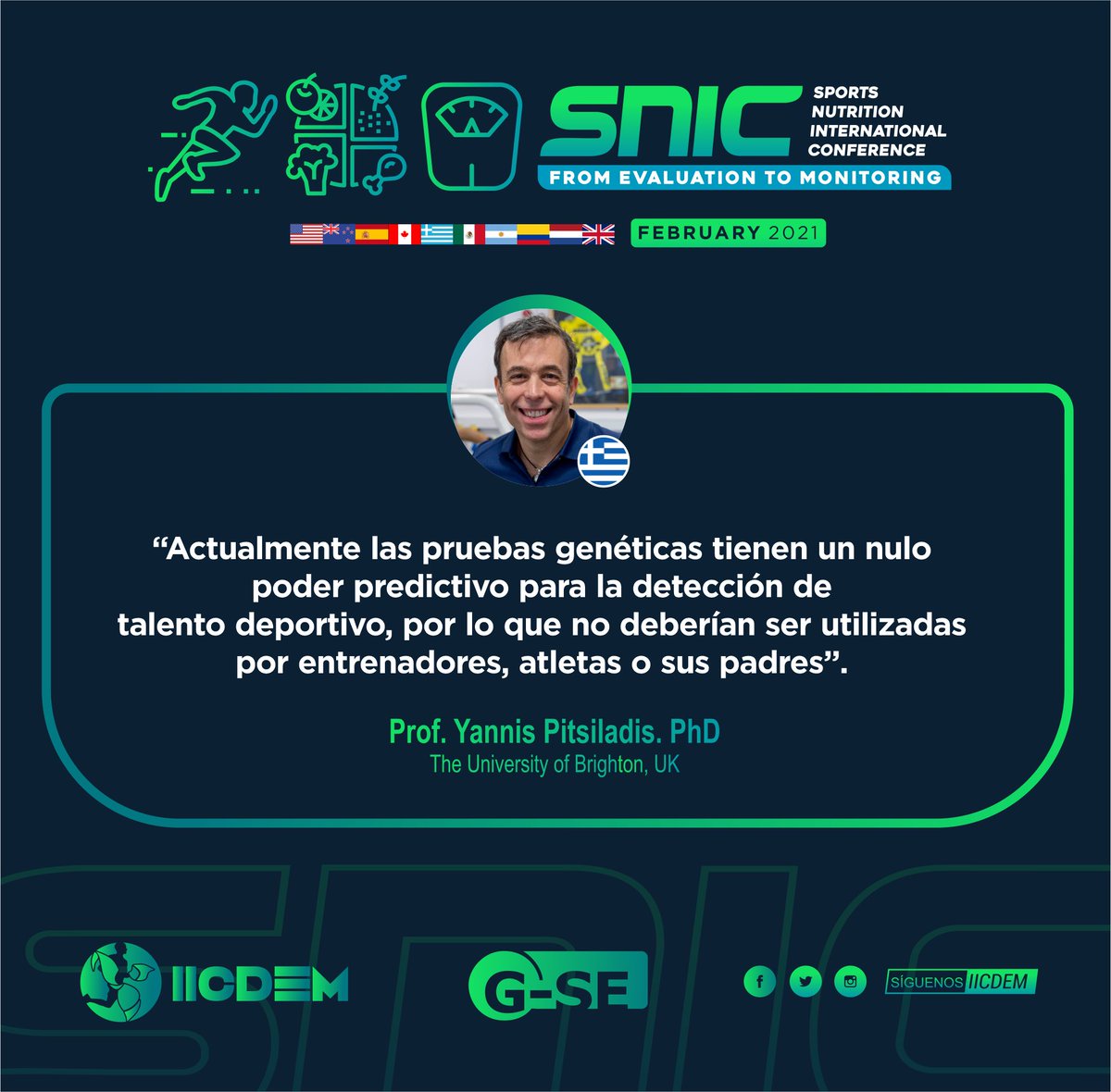 IICDEM's tweet photo. #SNIC2021 #frasescelebres #IICDEM #FormamosExpertos @gsesocial  #YannisPitsiladis https://t.co/oWVyyY3zFM https://t.co/K9sLyxpxcl
