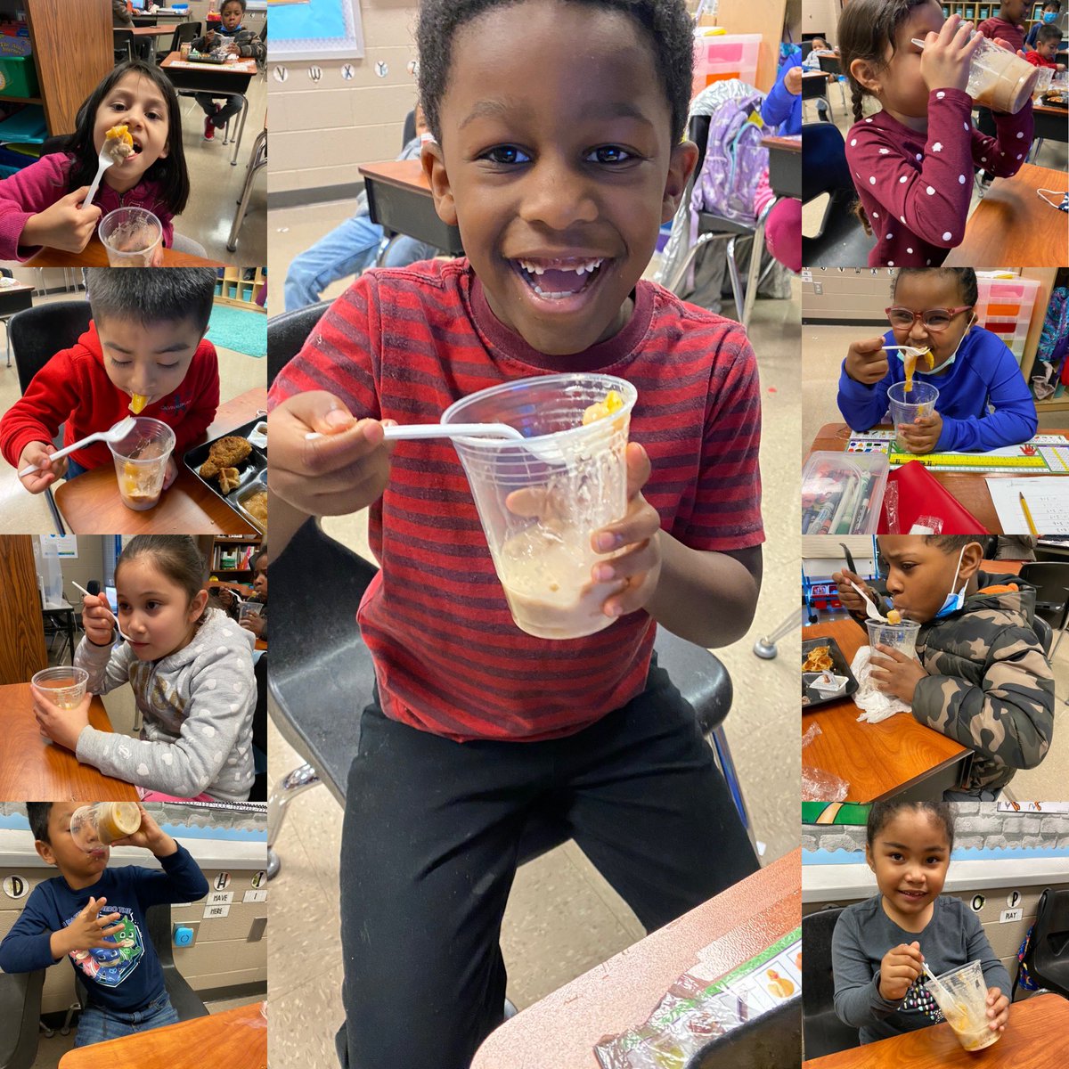 VirginiaKatew's tweet photo. We are working on Opinion Writing in First Grade this week! Today we got to try peach cobbler and we will be writing our reviews on it! I can’t wait to read them!  @MabletonES  #firstgrade #ultimatelearningexperience #opinionwriting #writingreviews https://t.co/SML9iHpxSb