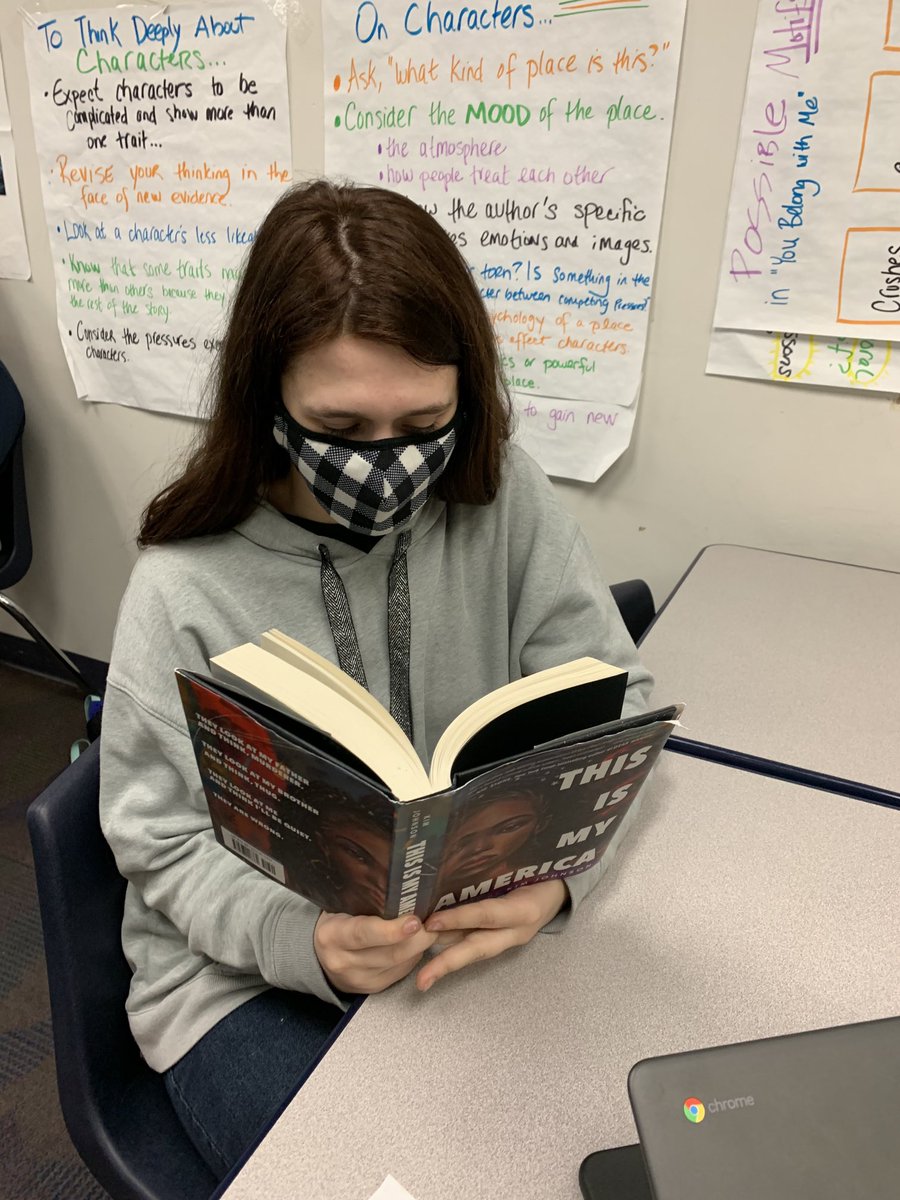 When their first question is, “Are we going to read today?!?” You know we are doing something right. ⁦@KCjohnsonwrites⁩ ⁦@MissVReads⁩ #ThisIsOurClassroom #ThisIsOurAmerica #FireOfActivism #EHSela #GoodBooks #GoodReaders #YesWeWillReadToday