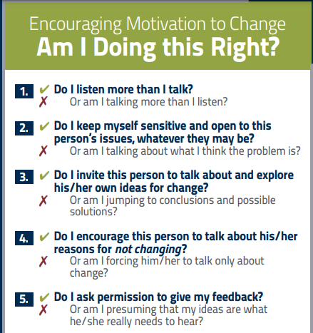 CenterForEBP's tweet image. Change is a difficult part of life for all of us. Motivational Interviewing is an #evidencebased treatment that addresses ambivalence to change. This process, designed to help individuals gain acceptance towards the changes in their lives. Learn more: centerforebp.case.edu/practices/mi
