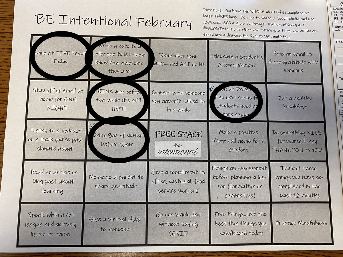 rjadeellis's tweet photo. #WESBeIntentional Today was all about choosing joy which made it very easy to Smile at FIVE people today. @WilkinsonSCS https://t.co/gkJC1THUSD