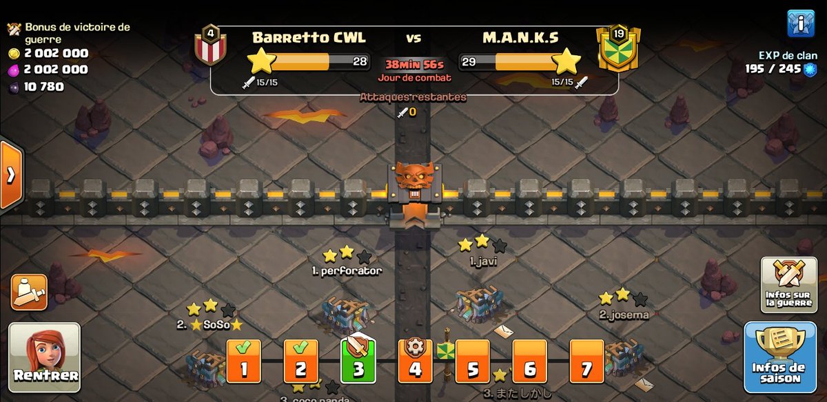 Dommage pour la 2e team mais les CWL ne sont pas finies. VAMOS barretos 💪